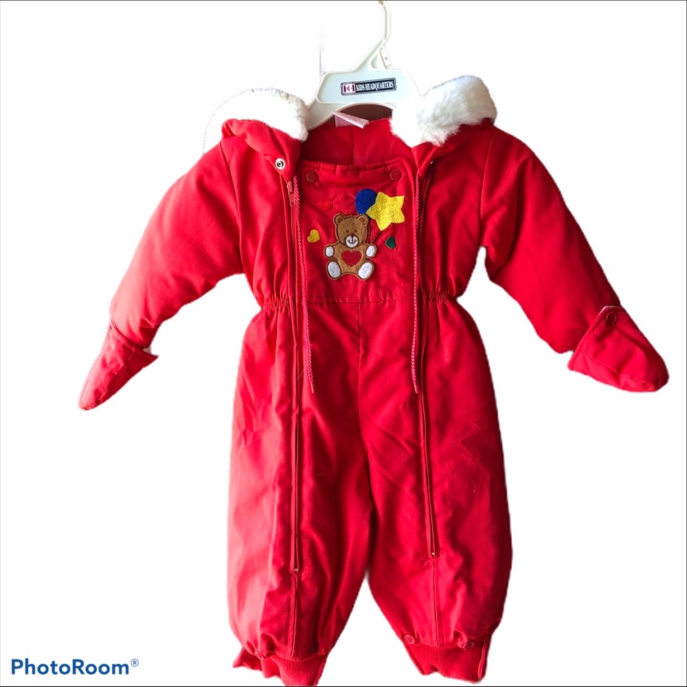 Heart Warmers Baby Bunting Snow Suit NWOT, Red